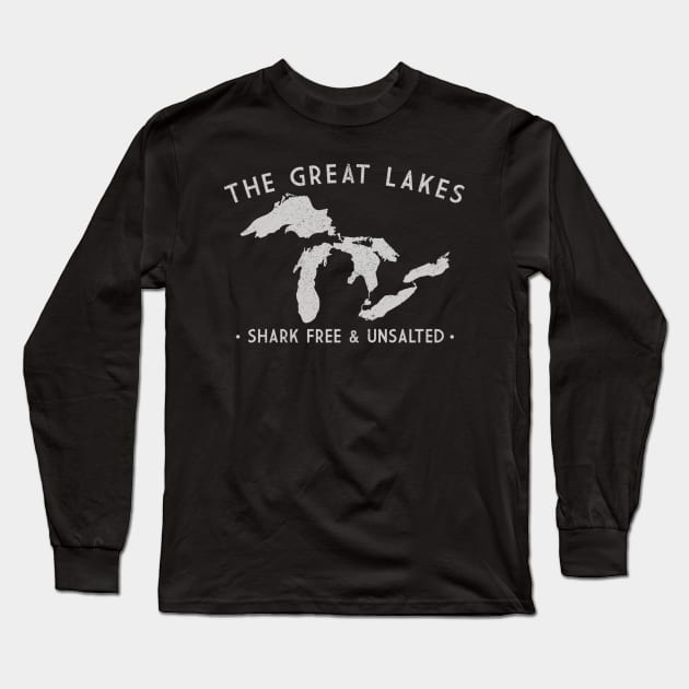 Great Lakes Shark Free And Unsalted Sweat Long Sleeve T-Shirt by Weirdcore